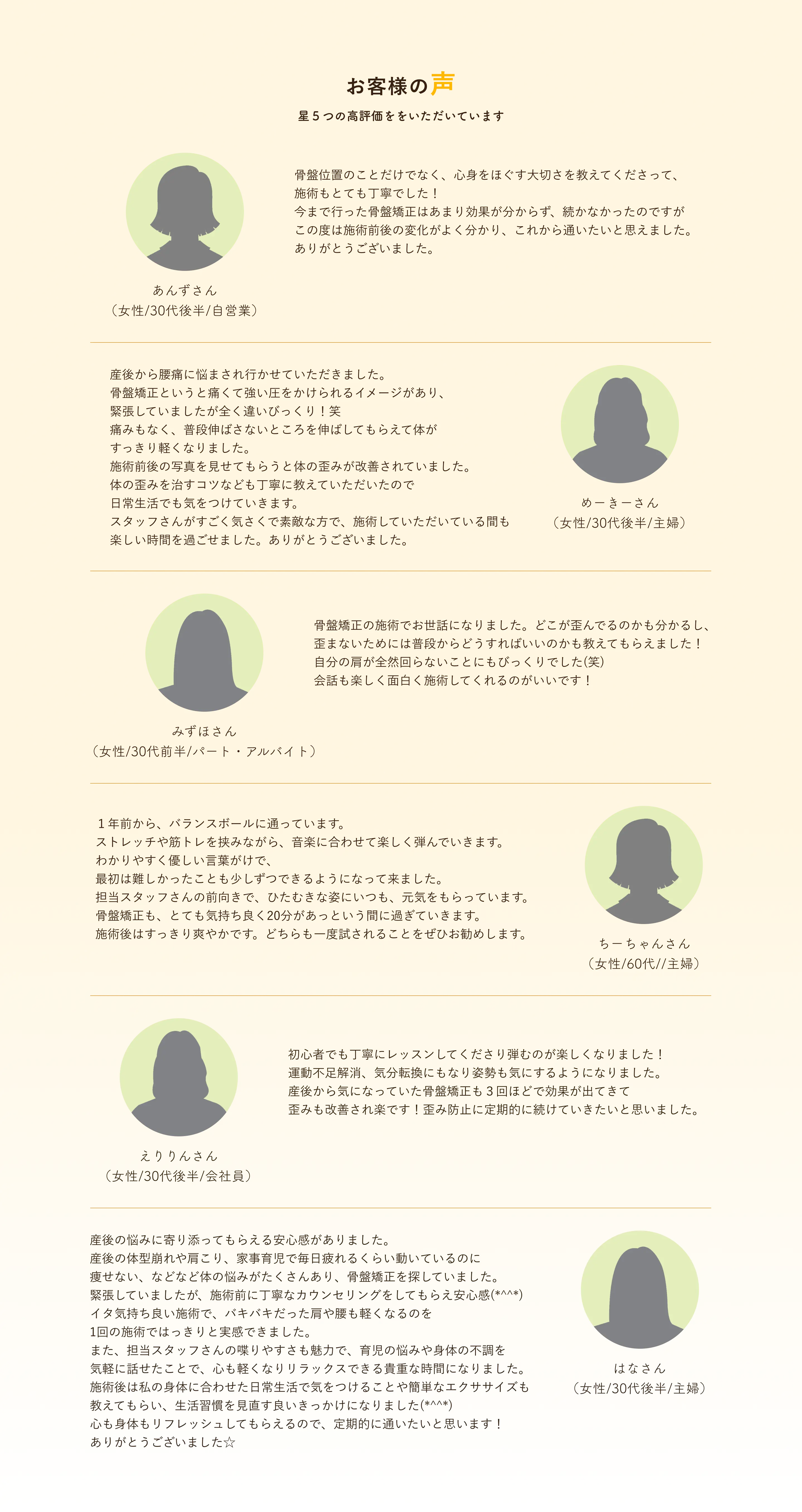 お客様の声
